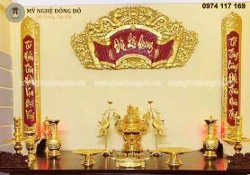 Bộ cuốn thư câu đối mạ vàng cao cấp KT 1m55